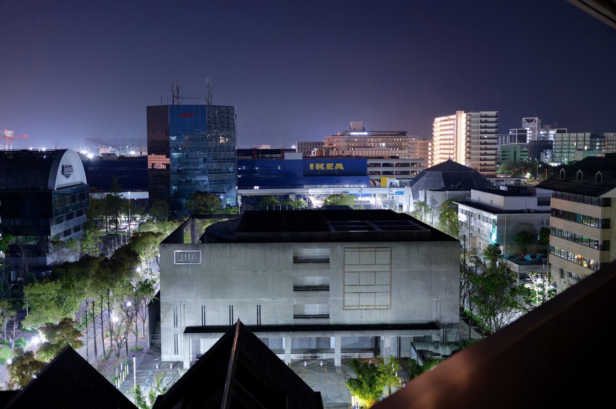 ジュンポートアイランドビルの北側の夜景